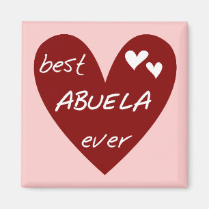 Rotes Herz beste Abuela überhaupt T - Shirts und Magnet
