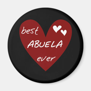 Rotes Herz beste Abuela überhaupt T - Shirts und Magnet