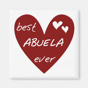 Rotes Herz beste Abuela überhaupt T - Shirts und Magnet