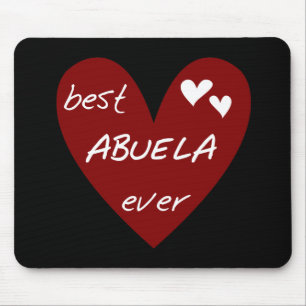 Rotes Herz beste Abuela überhaupt T - Shirts und Mousepad