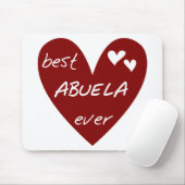 Rotes Herz beste Abuela überhaupt T - Shirts und Mousepad (Mit Mouse)