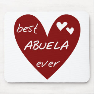Rotes Herz beste Abuela überhaupt T - Shirts und Mousepad