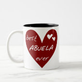 Rotes Herz beste Abuela überhaupt T - Shirts und Zweifarbige Tasse (Links)