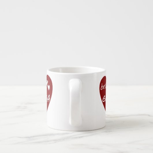 Rotes Herz-beste Gamma-überhaupt Geschenke Espressotasse (Rückseite)