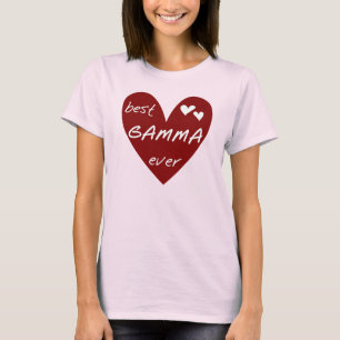 Rotes Herz-beste Gamma-überhaupt T-Shirts und