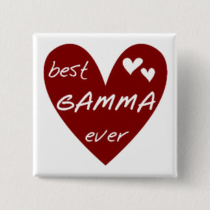 Rotes Herz-beste Gamma-überhaupt T-Shirts und Button