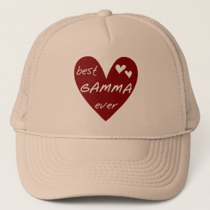 Rotes Herz-beste Gamma-überhaupt T-Shirts und Truckerkappe