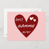 Rotes Herz beste Gammie überhaupt T-Shirts und Postkarte (Vorne/Hinten)
