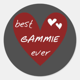 Rotes Herz beste Gammie überhaupt T-Shirts und Runder Aufkleber