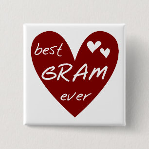 Rotes Herz-beste Gramm-überhaupt T-Shirts und Button