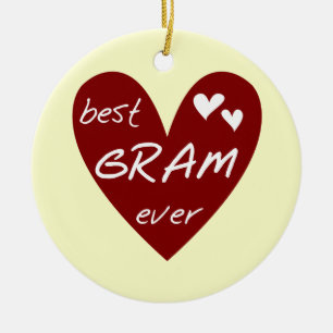 Rotes Herz-beste Gramm-überhaupt T-Shirts und Keramikornament