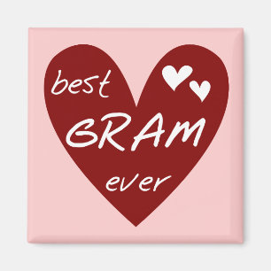 Rotes Herz-beste Gramm-überhaupt T-Shirts und Magnet