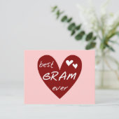 Rotes Herz-beste Gramm-überhaupt T-Shirts und Postkarte (Stehend Vorderseite)