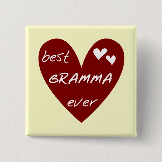 Rotes Herz beste Gramma überhaupt T - Shirts und Button (Vorderseite)