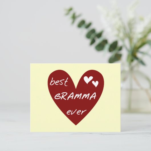 Rotes Herz beste Gramma überhaupt T - Shirts und Postkarte (Stehend Vorderseite)
