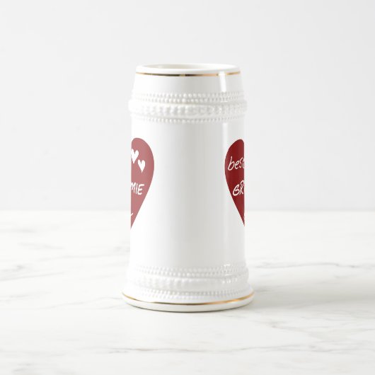 Rotes Herz beste Grammie überhaupt T - Shirts und Bierglas (Mittel)