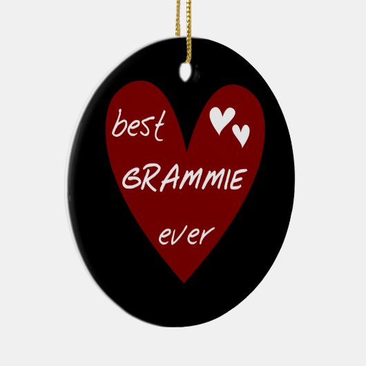 Rotes Herz beste Grammie überhaupt T - Shirts und Keramikornament (Rechts)