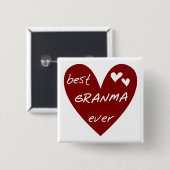 Rotes Herz beste Granma überhaupt T - Shirts und Button (Vorne & Hinten)