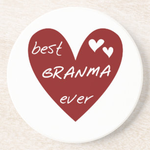 Rotes Herz beste Granma überhaupt T - Shirts und Sandstein Untersetzer