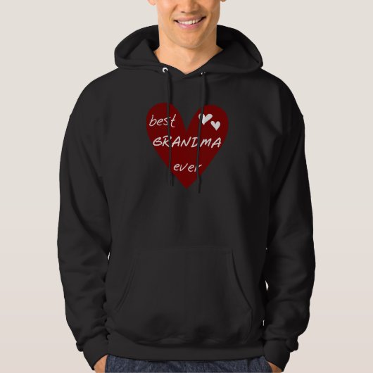 Rotes Herz-beste Großmutter-überhaupt T - Hoodie (Vorderseite)