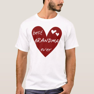 Rotes Herz-beste Großmutter-überhaupt T - Shirts