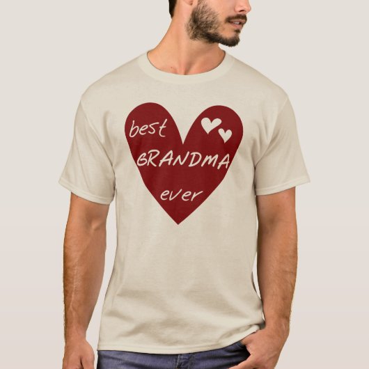 Rotes Herz-beste Großmutter-überhaupt T - Shirts (Vorderseite)