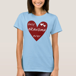 Rotes Herz-beste Großmutter-überhaupt T - Shirts