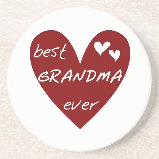 Rotes Herz-beste Großmutter-überhaupt T - Shirts Getränkeuntersetzer (Vorne)