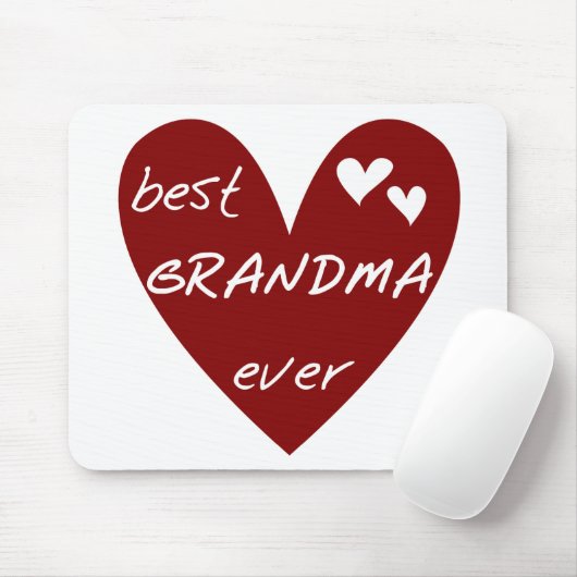 Rotes Herz-beste Großmutter-überhaupt T - Shirts Mousepad (Mit Mouse)