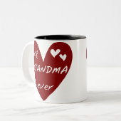 Rotes Herz-beste Großmutter-überhaupt T - Shirts Zweifarbige Tasse (Vorderseite Links)