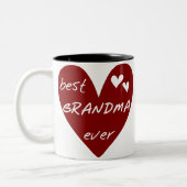 Rotes Herz-beste Großmutter-überhaupt T - Shirts Zweifarbige Tasse (Links)
