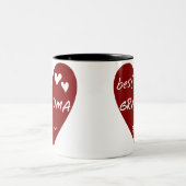 Rotes Herz-beste Großmutter-überhaupt T - Shirts Zweifarbige Tasse (Mittel)