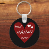 Rotes Herz-beste Kindermädchen-überhaupt T - Schlüsselanhänger (Vorderseite)