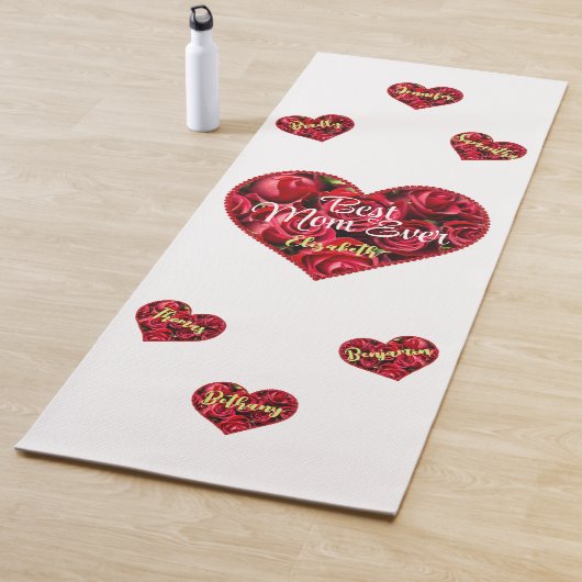 Rotes Herz Beste Mama je Stilvoll Moderne Mütter T Yogamatte (Beispiel)