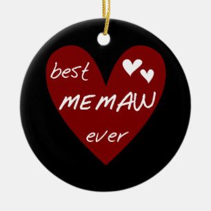 Rotes Herz beste Memaw überhaupt T - Shirts und Keramik Ornament