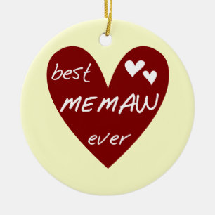 Rotes Herz beste Memaw überhaupt T-Shirts und Keramikornament