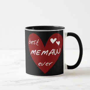 Rotes Herz beste Memaw überhaupt T - Shirts und Tasse