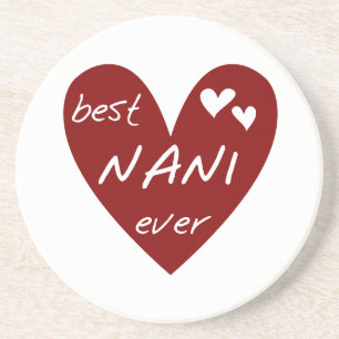 Rotes Herz beste Nani überhaupt T - Shirts und Getränkeuntersetzer