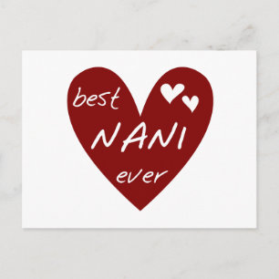 Rotes Herz beste Nani überhaupt T - Shirts und Postkarte