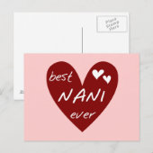 Rotes Herz beste Nani überhaupt T - Shirts und Postkarte (Vorne/Hinten)