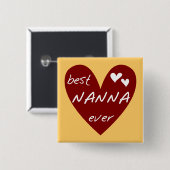Rotes Herz beste Nanna überhaupt T-Shirts und Gesc Button (Vorne & Hinten)