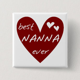 Rotes Herz beste Nanna überhaupt T-Shirts und Gesc Button