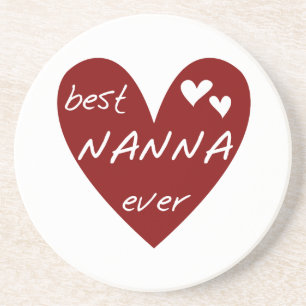 Rotes Herz beste Nanna überhaupt T-Shirts und Gesc Getränkeuntersetzer