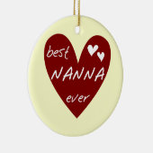 Rotes Herz beste Nanna überhaupt T - Shirts und Keramik Ornament (Rechts)