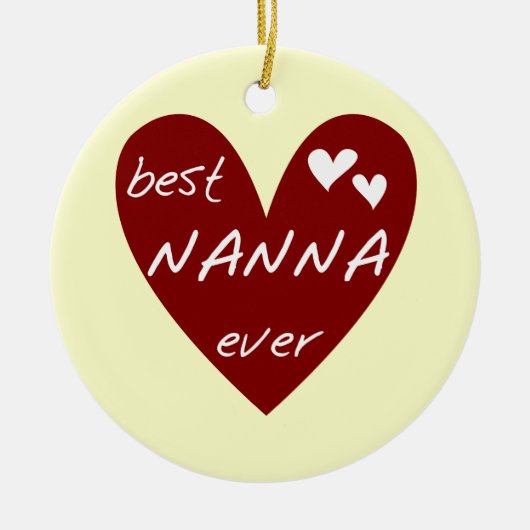 Rotes Herz beste Nanna überhaupt T - Shirts und Keramik Ornament (Vorne)