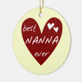 Rotes Herz beste Nanna überhaupt T - Shirts und Keramik Ornament (Links)