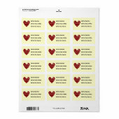 Rotes Herz beste Nonna überhaupt T - Adressaufkleber (Vorne)