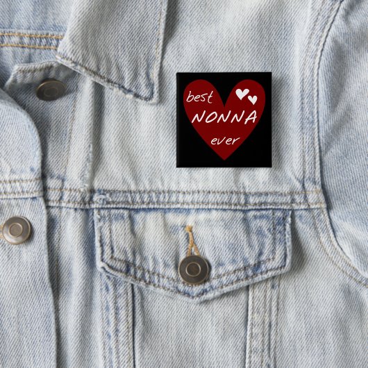 Rotes Herz beste Nonna überhaupt T - Button (Beispiel)