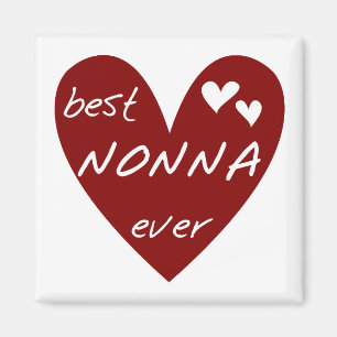 Rotes Herz beste Nonna überhaupt T - Magnet