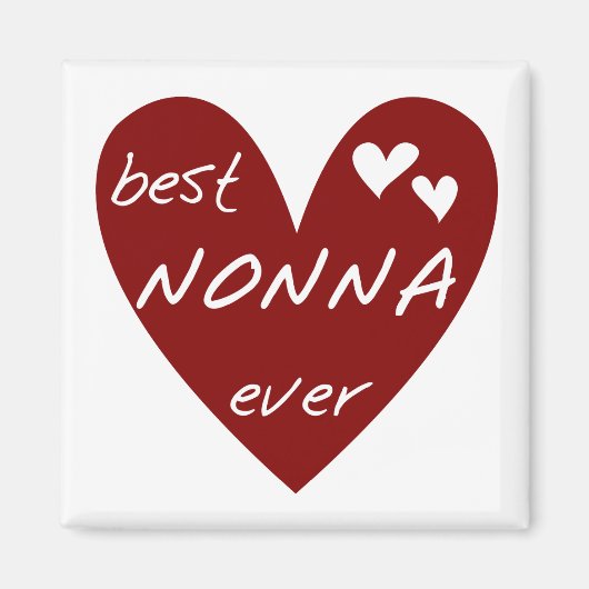 Rotes Herz beste Nonna überhaupt T - Magnet (Vorne)